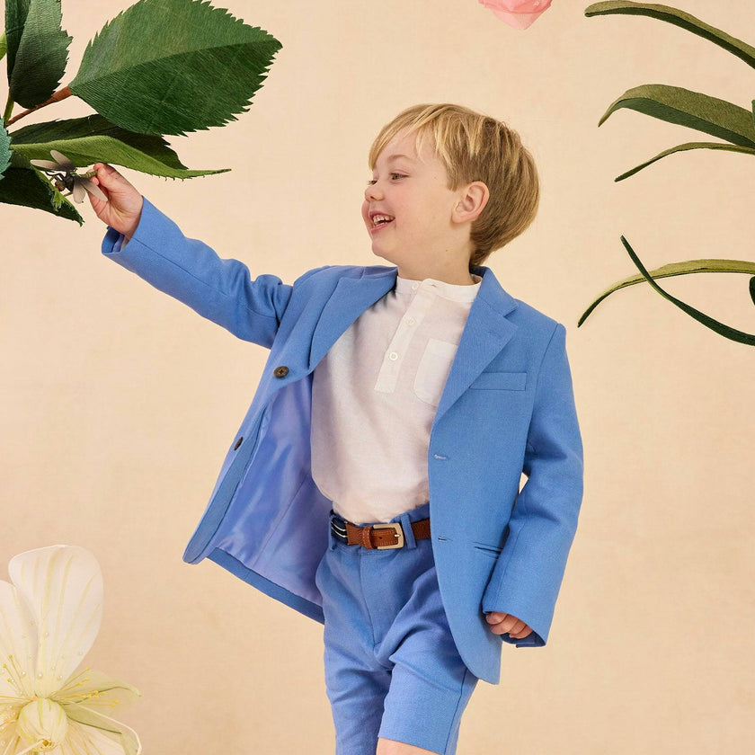 Sebastian Blazer in Blue Linen