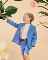 Sebastian Blazer in Blue Linen