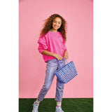 Large Purple Woven Tote
