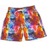 Kids' Colorful Batik Print Quick-Dry Swim Trunks