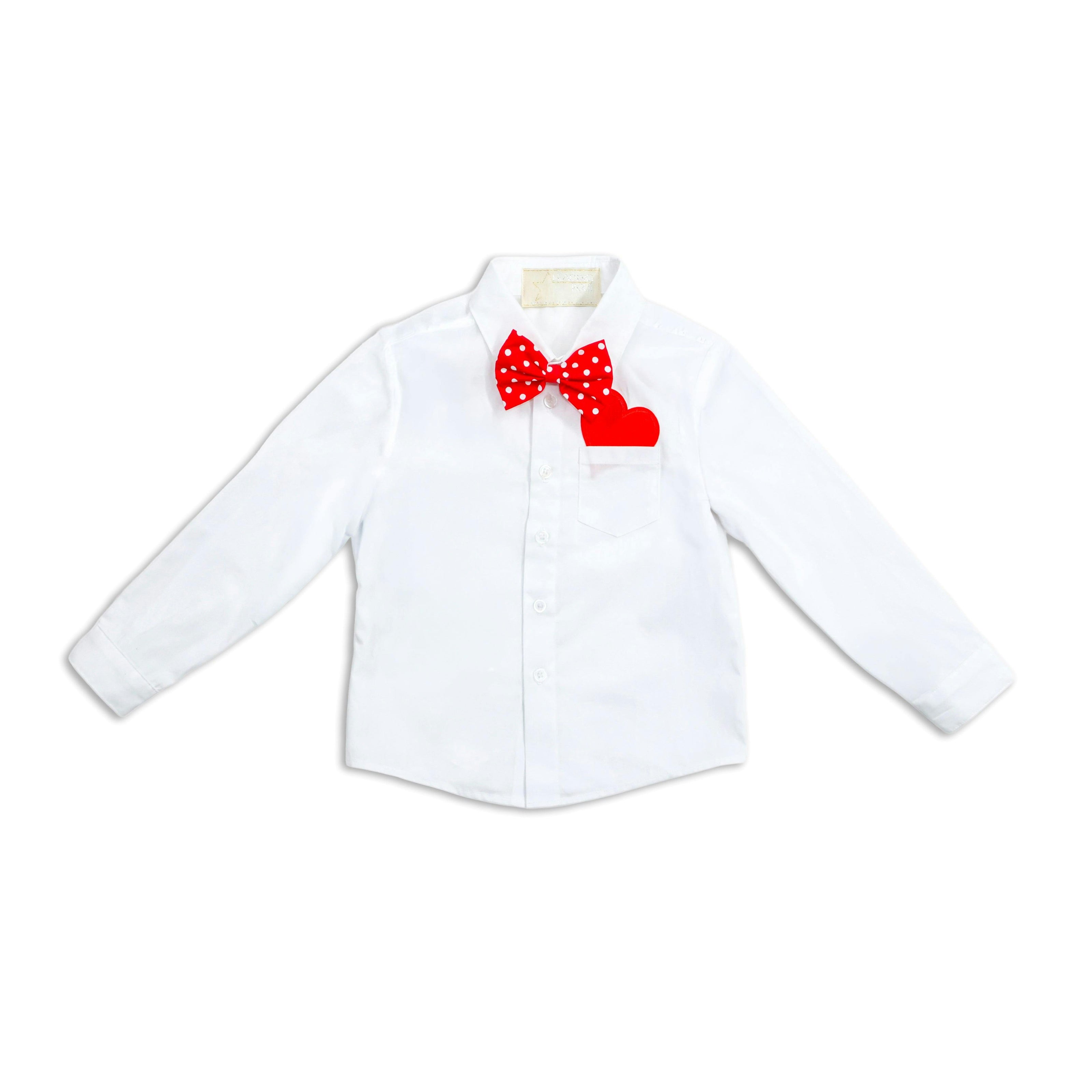 Jr Star Heartbreaker White Child Shirt with Bow Tie