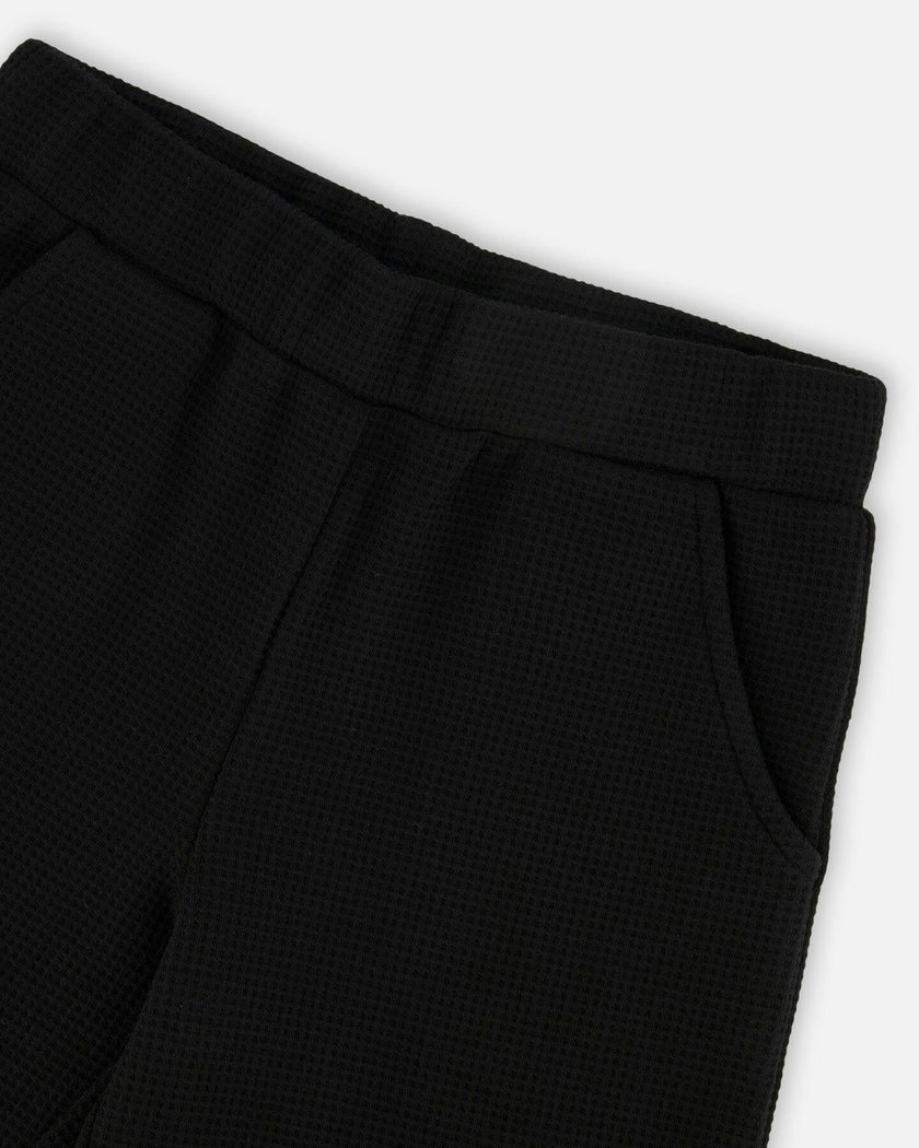 Waffle Flare Leg Pants