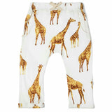 Orange Giraffe Bamboo Baby Jogger Pants