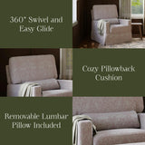 Namesake Morris & Co. x Namesake Crawford Pillowback Comfort Swivel Glider