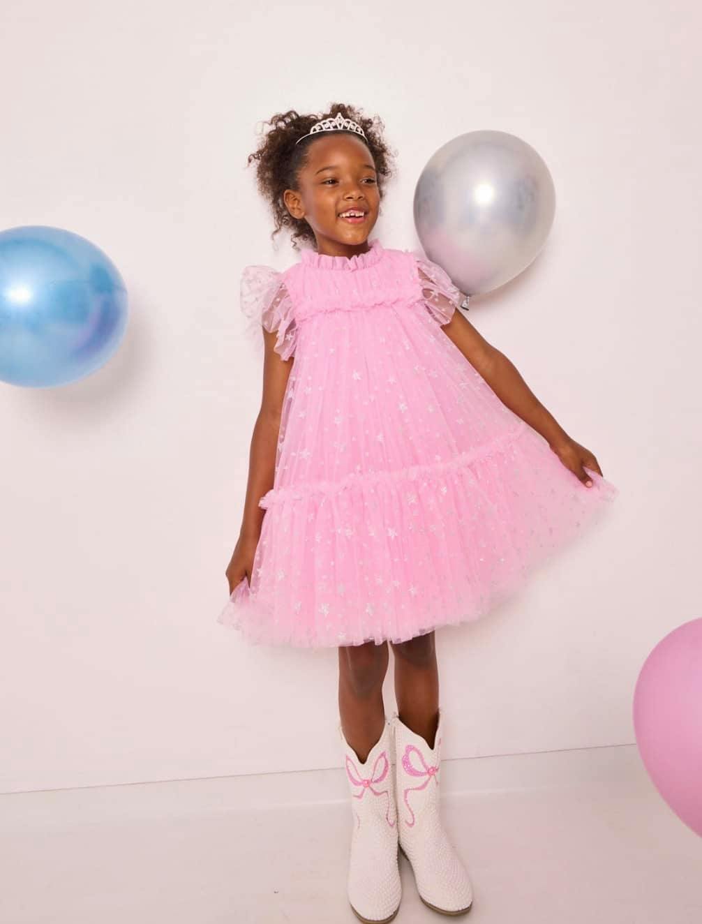 Shimmer Stars Tulle Dress