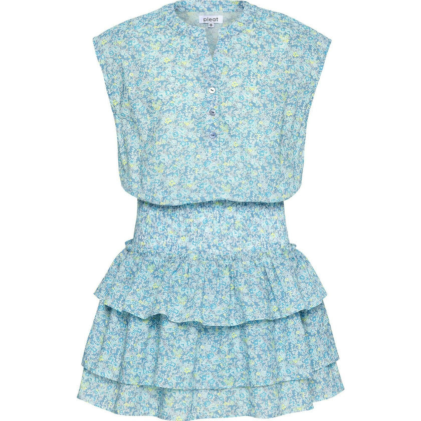 Drew Dress Aqua Floral