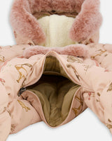 One-Piece Baby Layette Snowsuit Designed for Car Seat