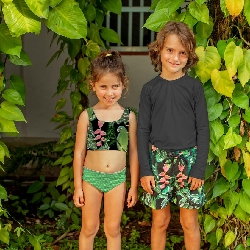 YEIMI PARROT NEGRO - SWIMSHORTS