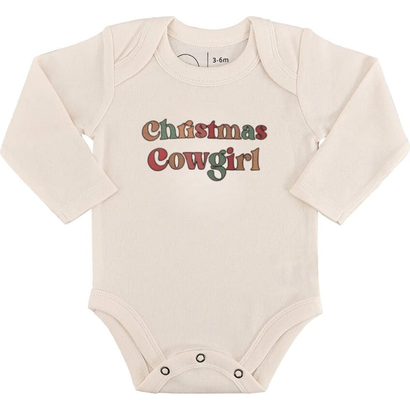 long sleeve graphic bodysuit | christmas cowgirl