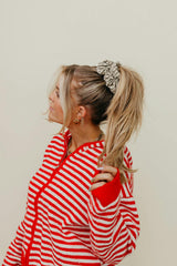 STRIPED OVERSIZED SCRUNCHIE + HEADBAND BUNDLE