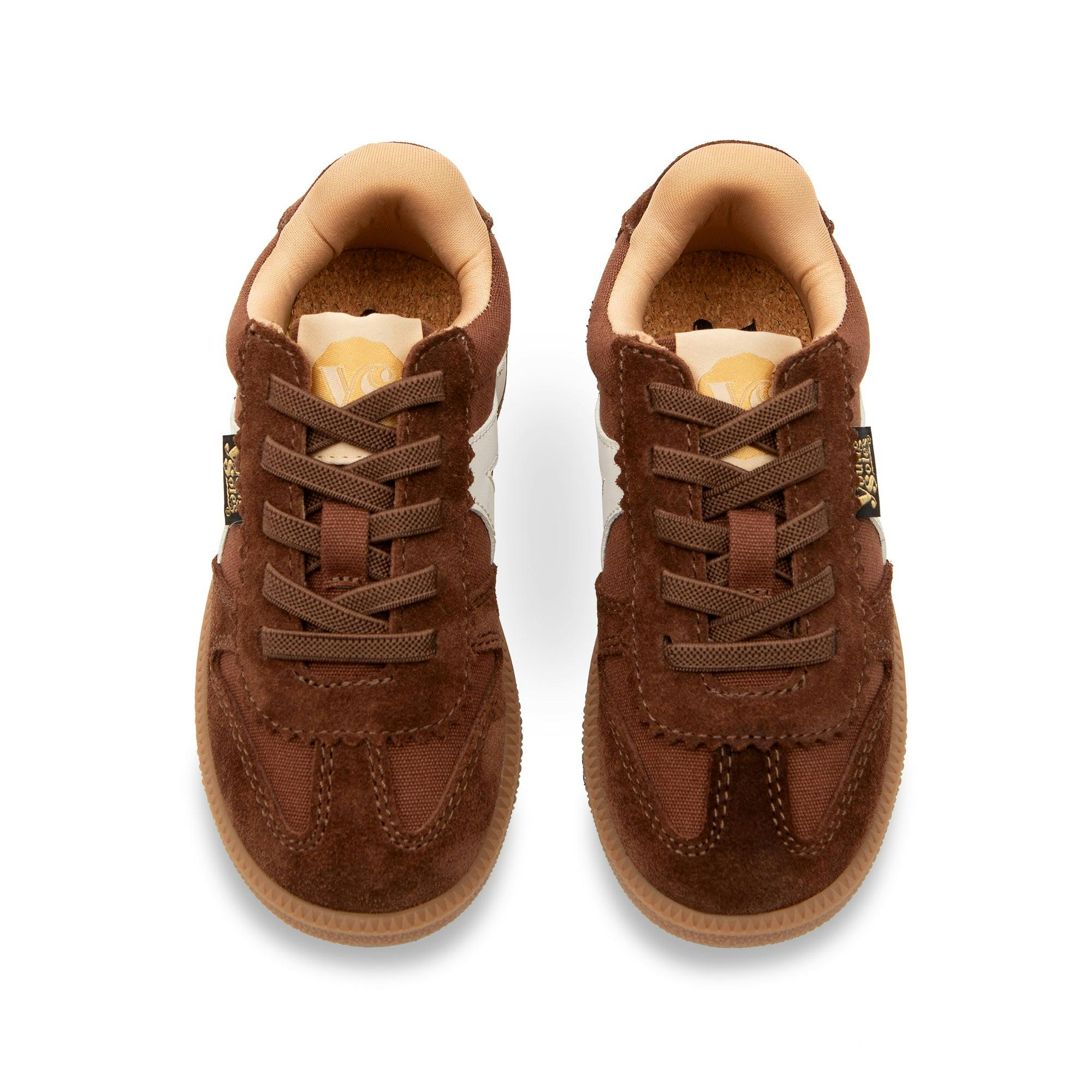 Brooking Kids Classic Court Sneaker - Bark Textile and Suede