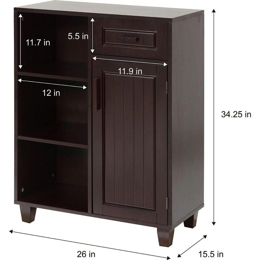Catalina Wooden Floor Cabinet with Storage Drawer