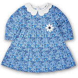 Floral Print Knit Dress With Flower