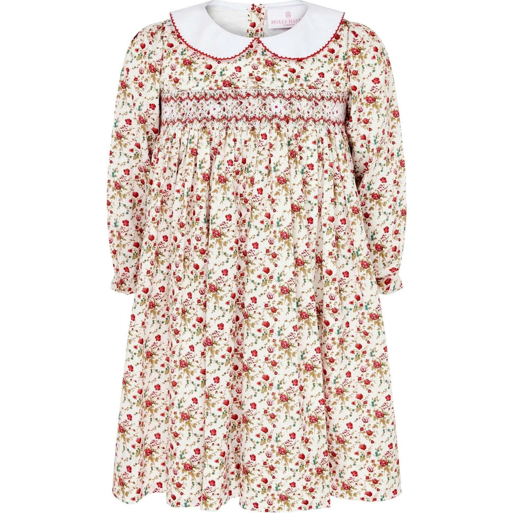 Flora Hand Smocked Floral Dress