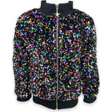 Women's Shimmering Stardust Sequin Bomber