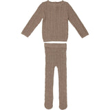 Marled Multi Knit Crew Neck Sweater & Pant 2-Piece Set