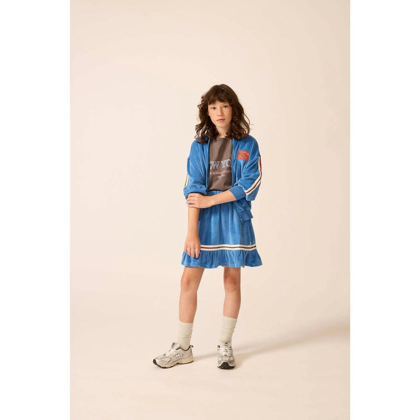 Velour Sunday Skirt in Blue Note