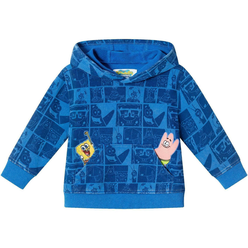 SpongeBob SquarePants™ x Andy & Evan® | Infant (9-24M) Stone-Washed Character Collage Sweatshirt Set