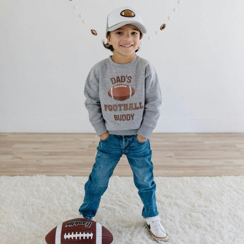 Dad's Football Buddy Sweatshirt - Gray