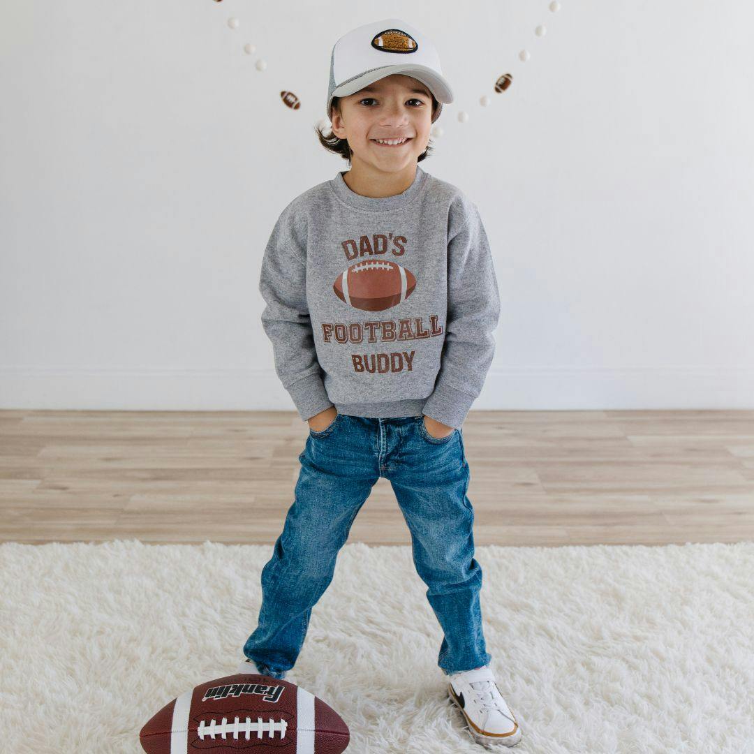Dad's Football Buddy Sweatshirt - Gray