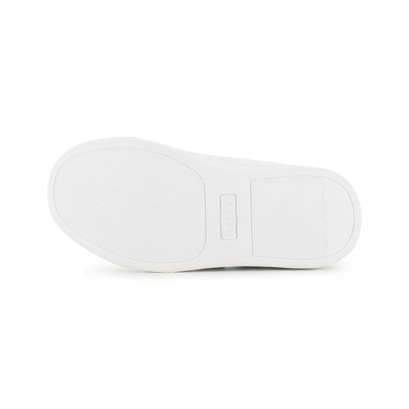 White BOSS Strap Sneakers