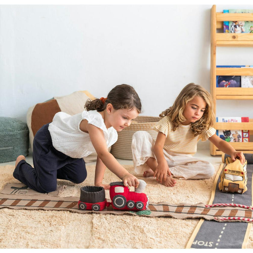 Ride & Roll Train Canvas Playmat Set