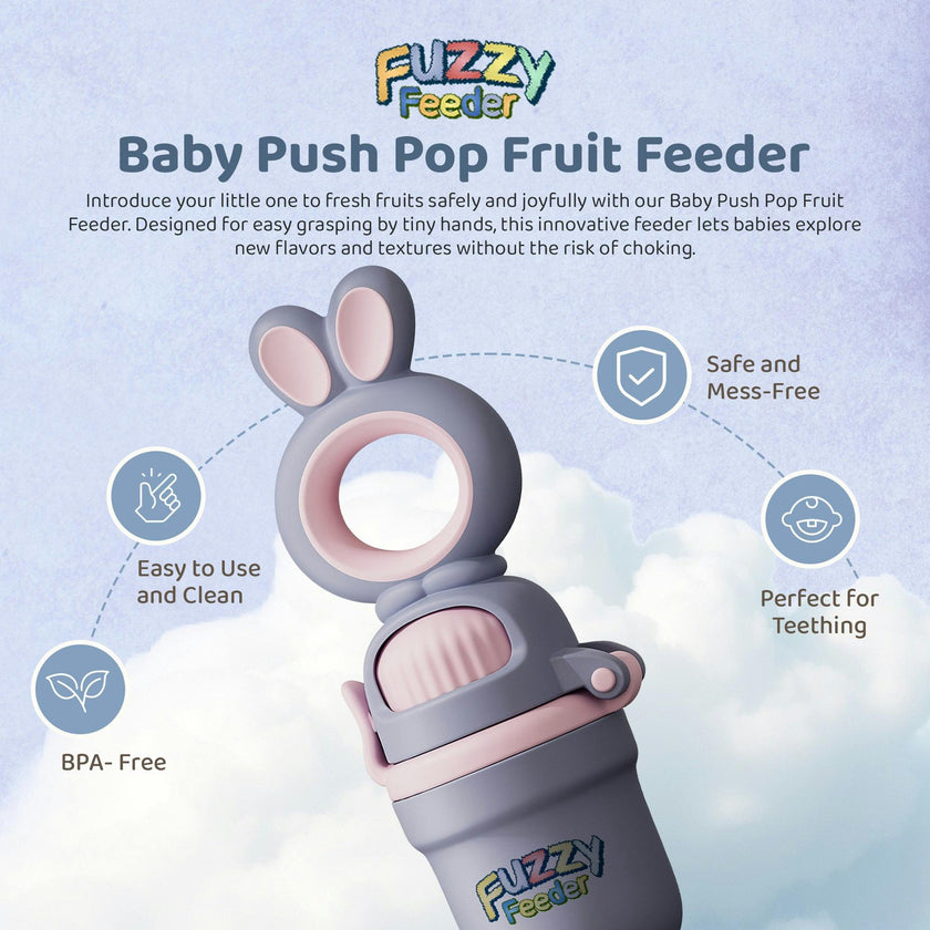 Baby Push Pop Fruit Feeder - Purple