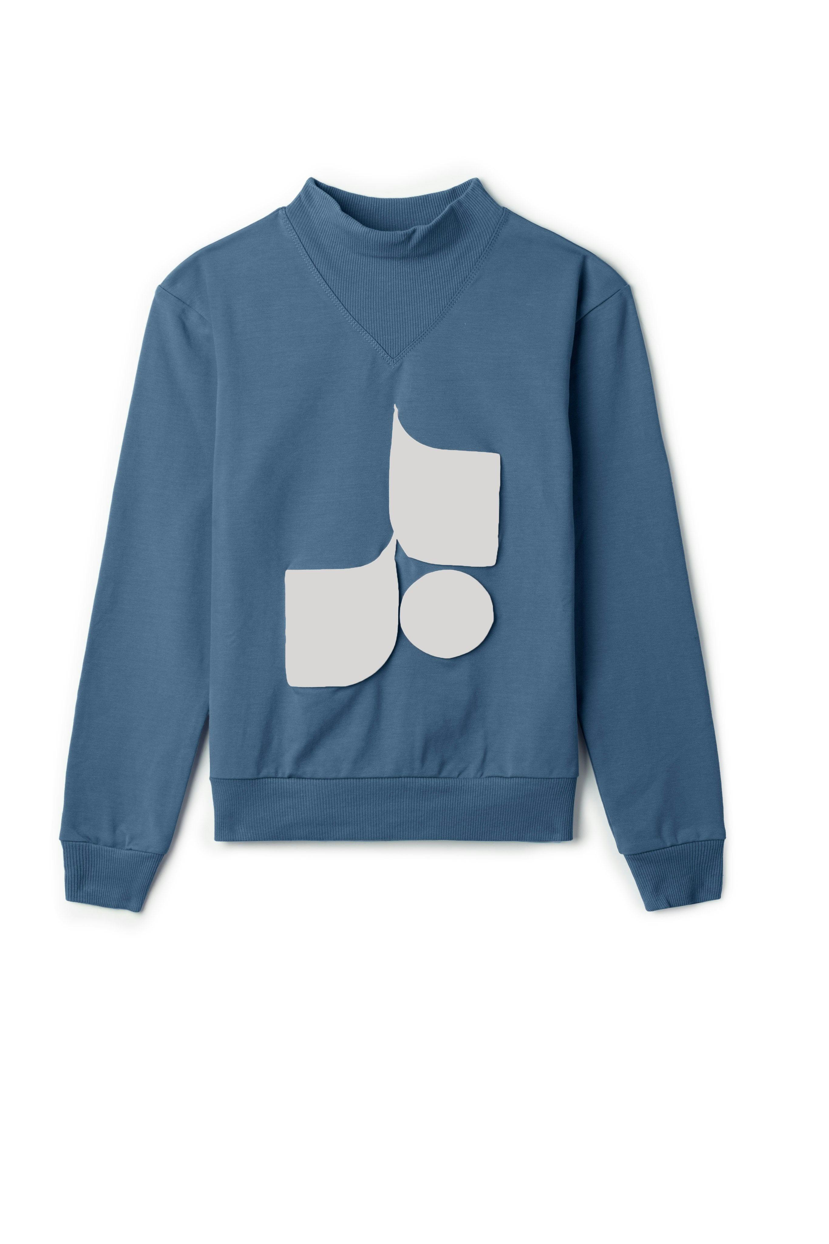 Fennel Neck Sweatshirt Pale Grey Mix