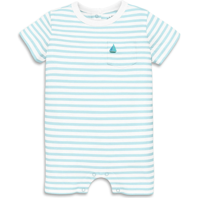 Baby embroidered stripe pocket shortie