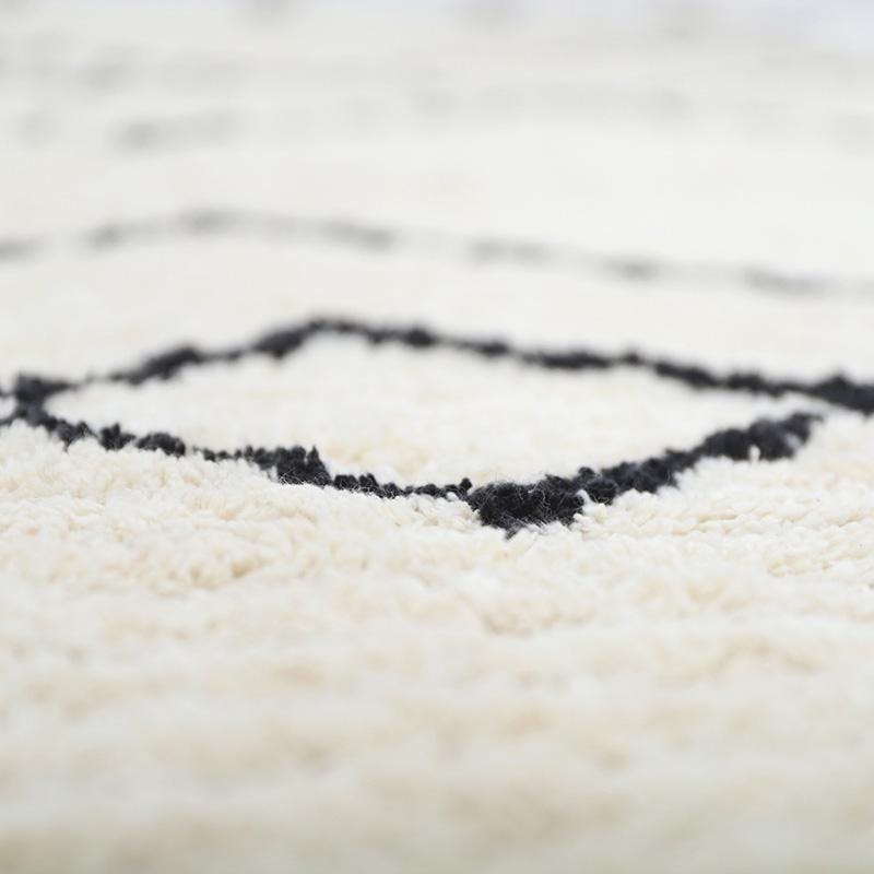 Viktor Braided Tassel Rectangular Rug, Black