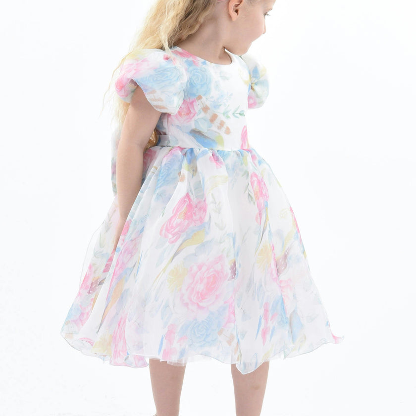 Pink Chablis Floral Garden Organza Dress
