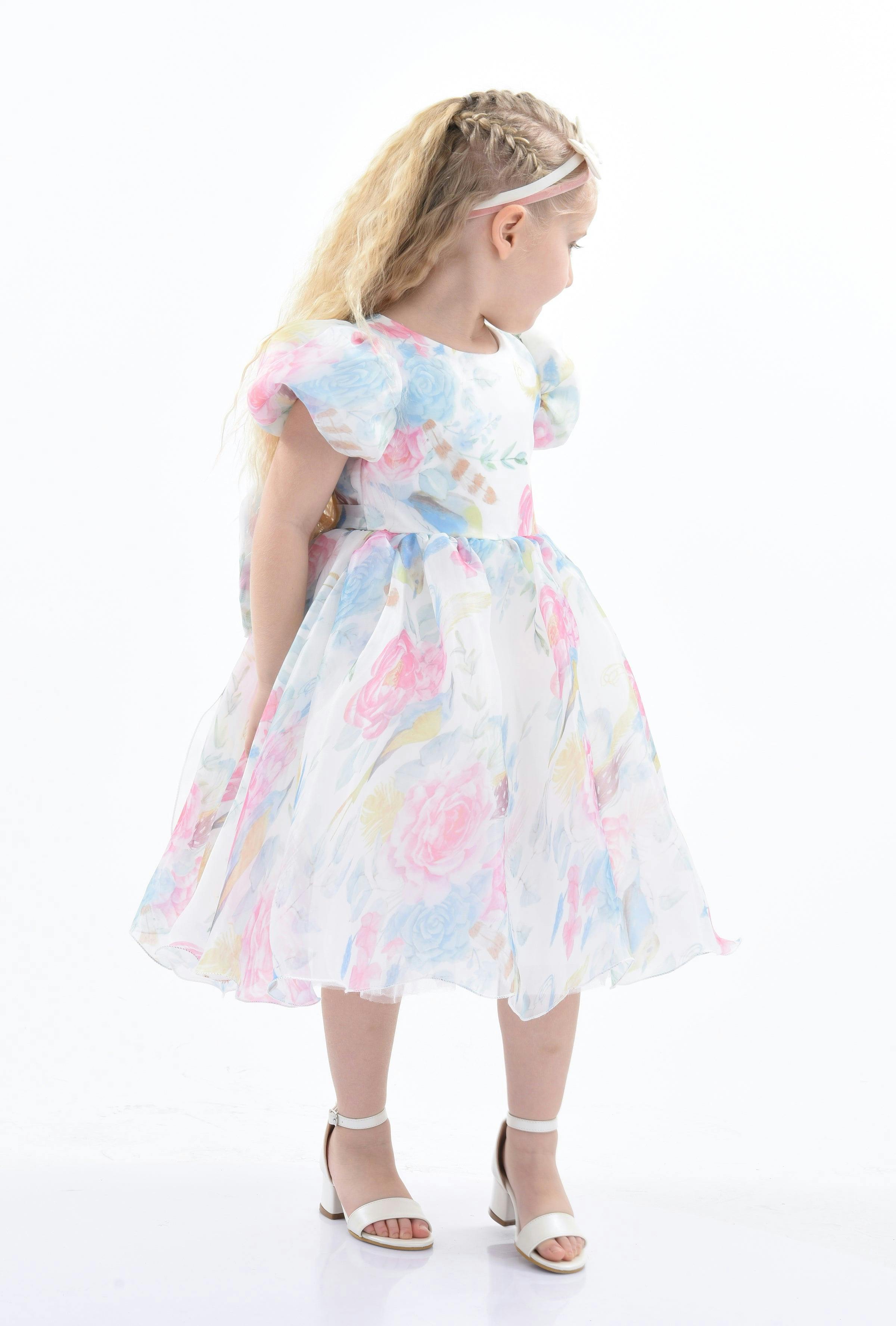 Pink Chablis Floral Garden Organza Dress