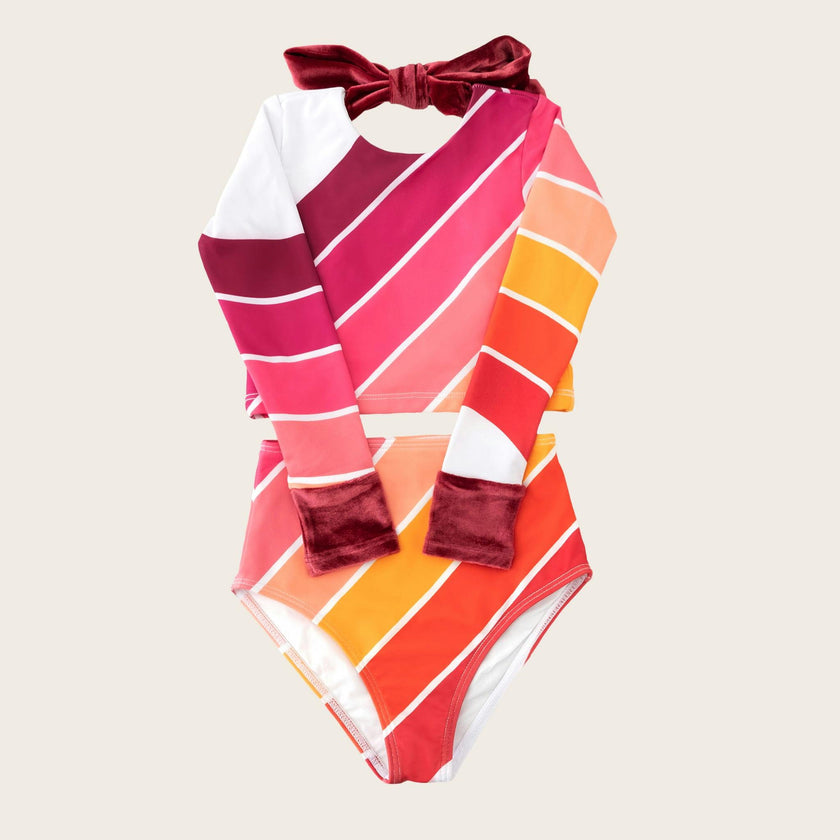 Sunset Beach Rainbow Two Piece Long Sleeve