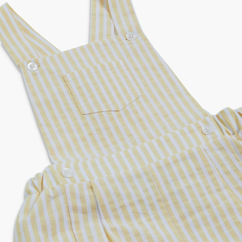 Albert Dungaree Yellow Stripe Seersucker