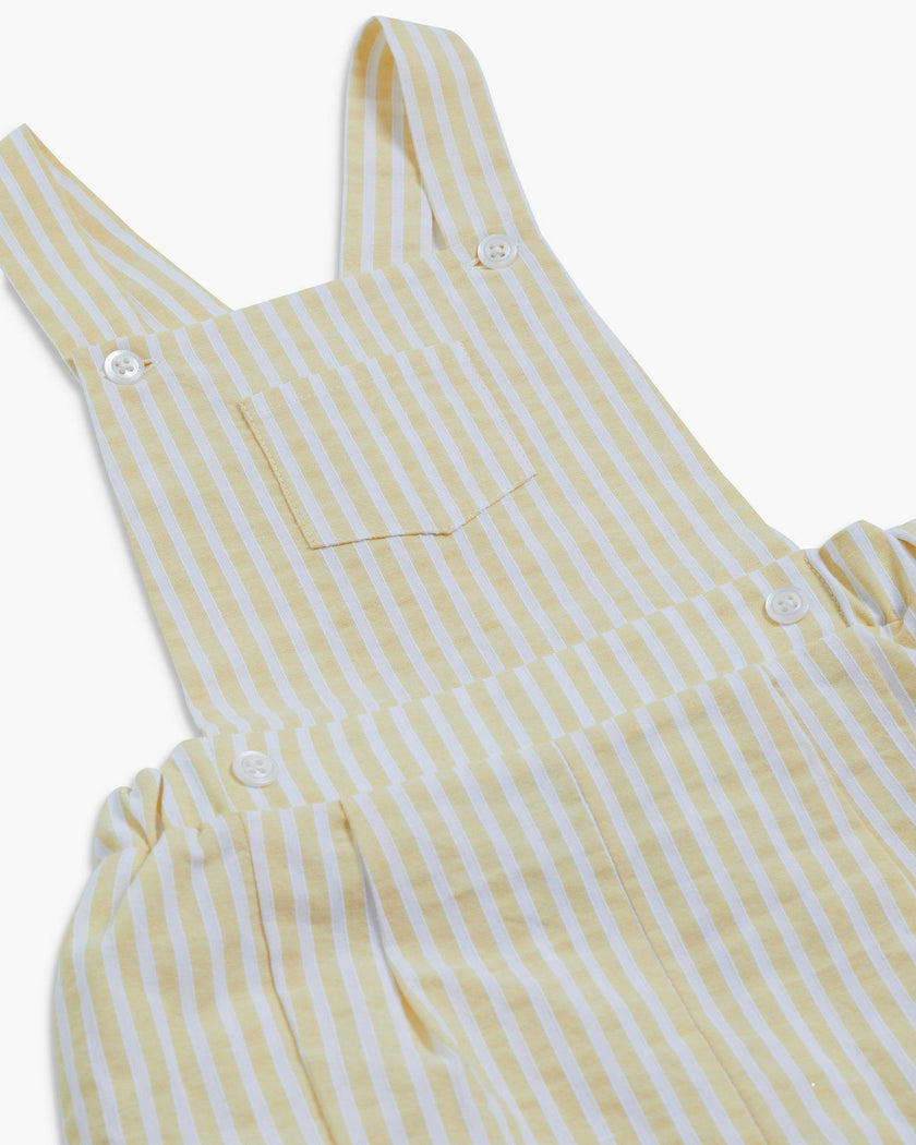 Albert Dungaree Yellow Stripe Seersucker