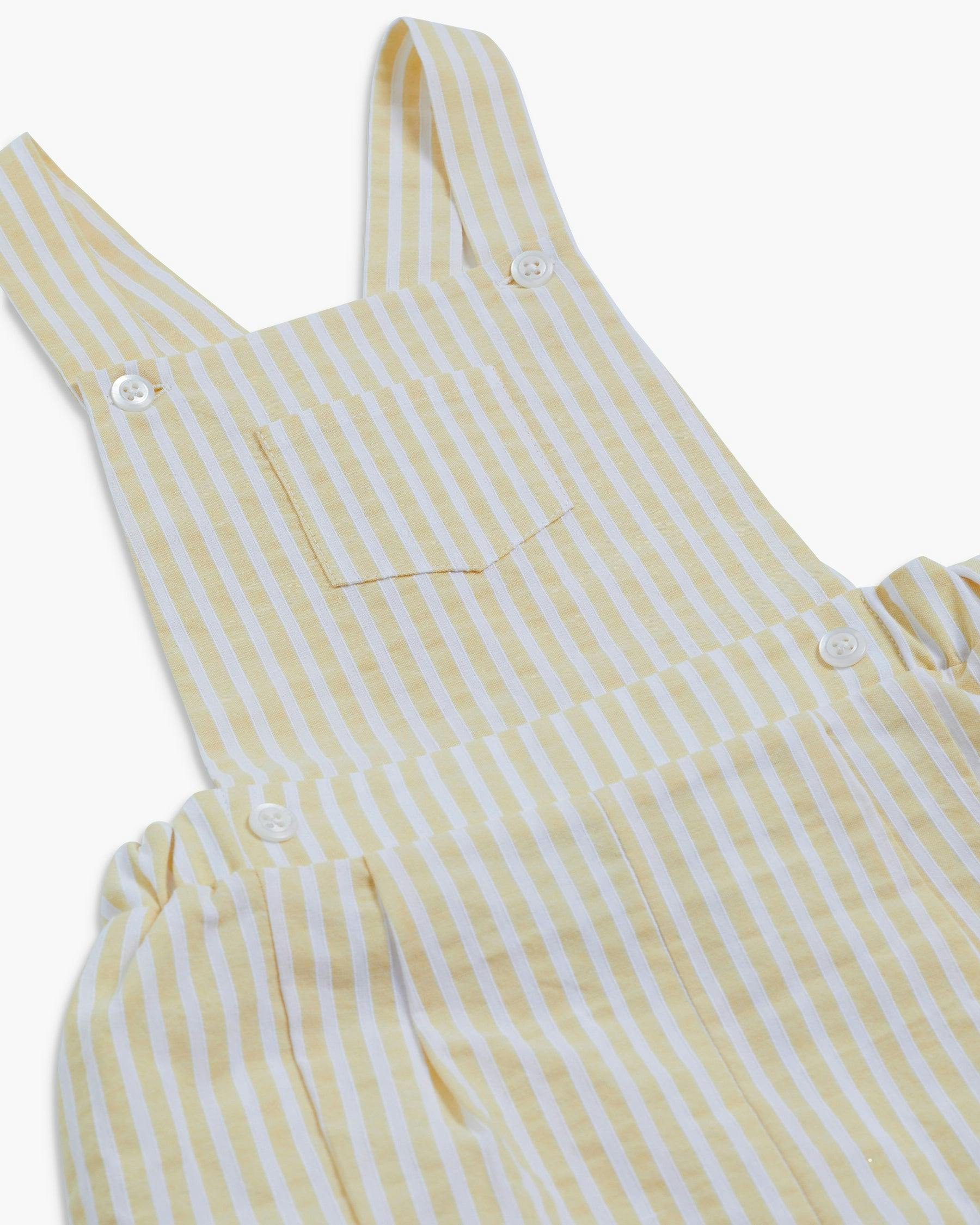 Albert Dungaree Yellow Stripe Seersucker