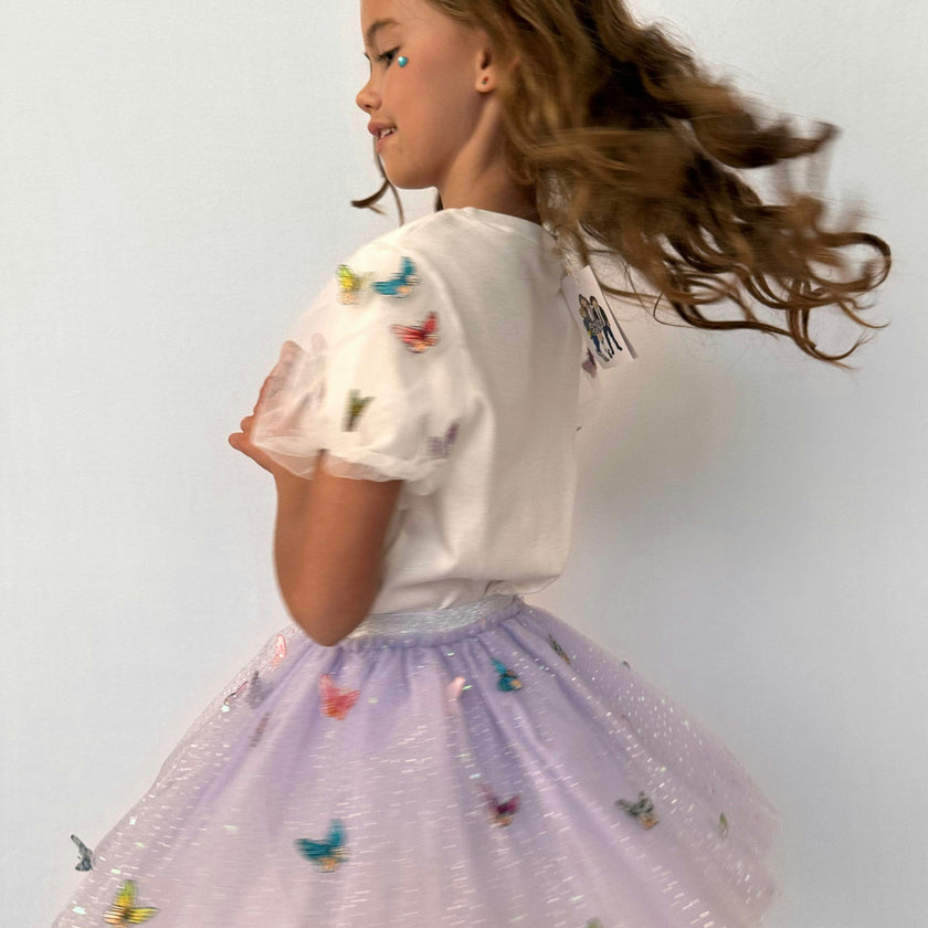 Rainbow Butterflies Tutu Skirt