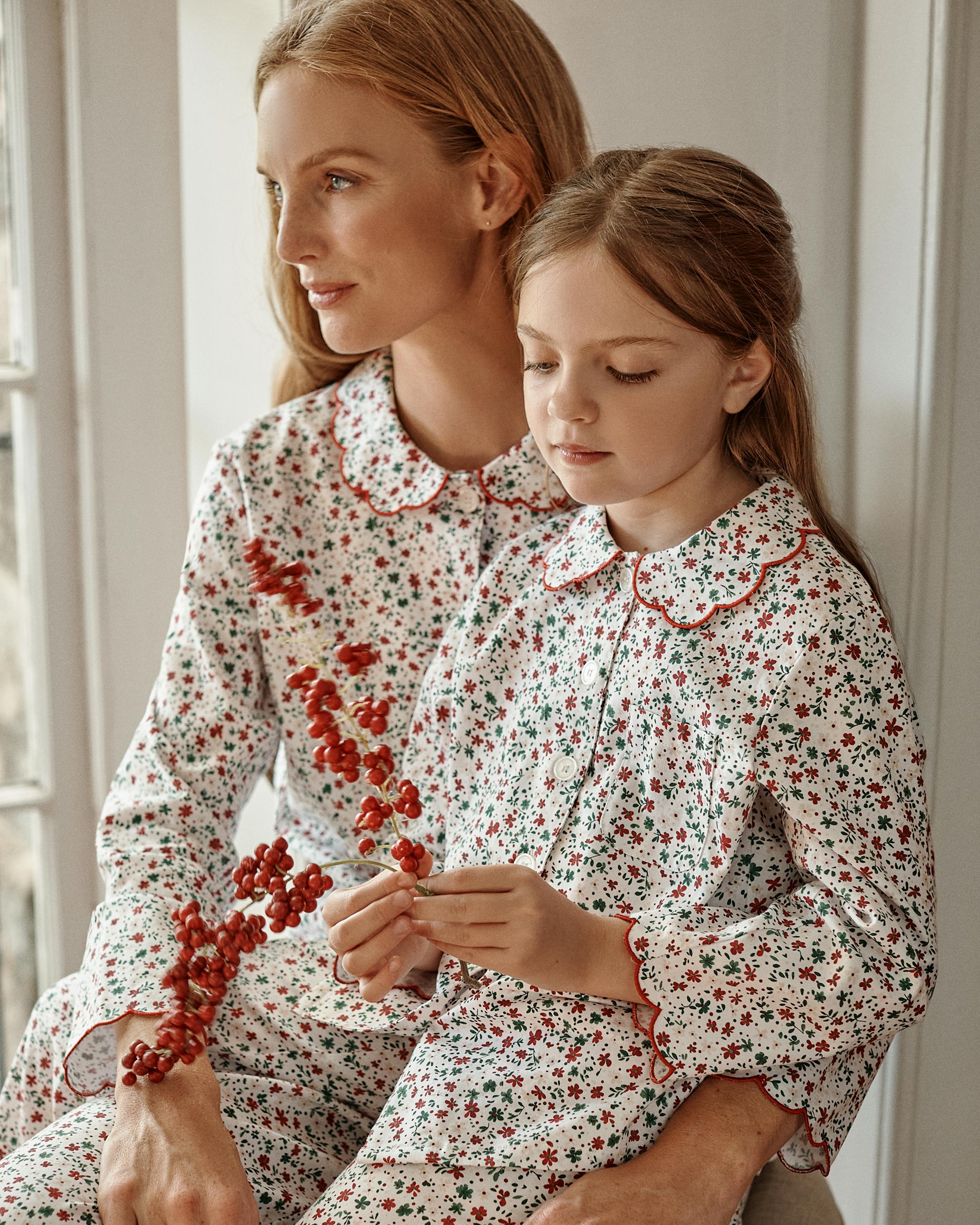 Kid's Twill Colette Pajama Set in Winter Garden