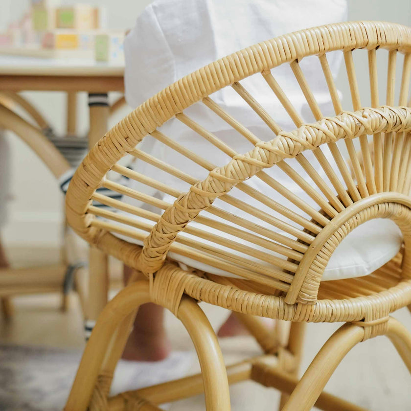 Handcrafted - Maya Kids Chair (Natural) - Rattan Wicker