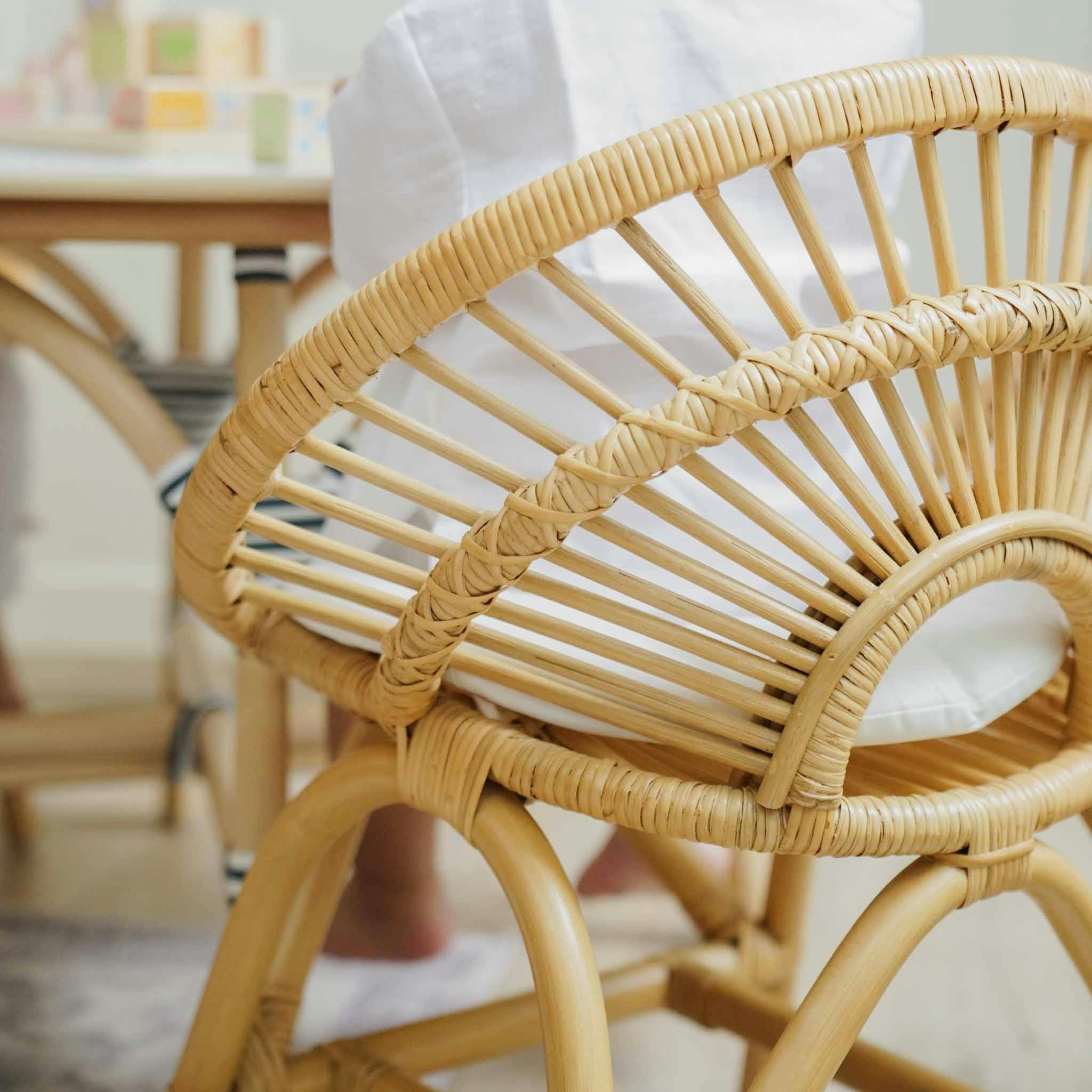 Handcrafted - Maya Kids Chair (Natural) - Rattan Wicker