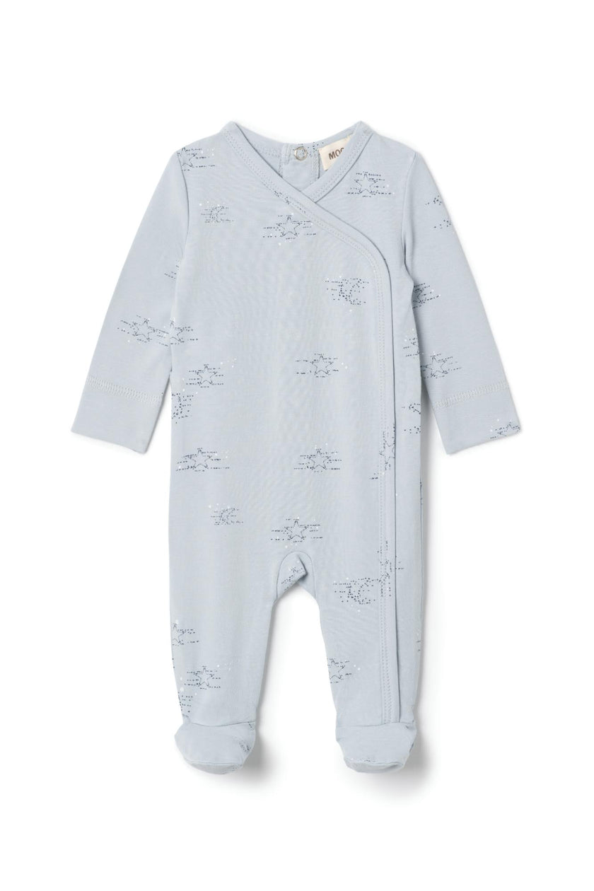 Stars Print Cotton Snap Back Romper