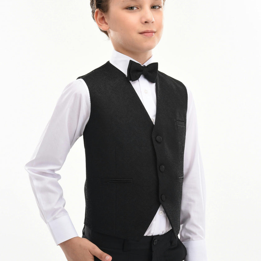 Black Zenon Vest Outfit Set