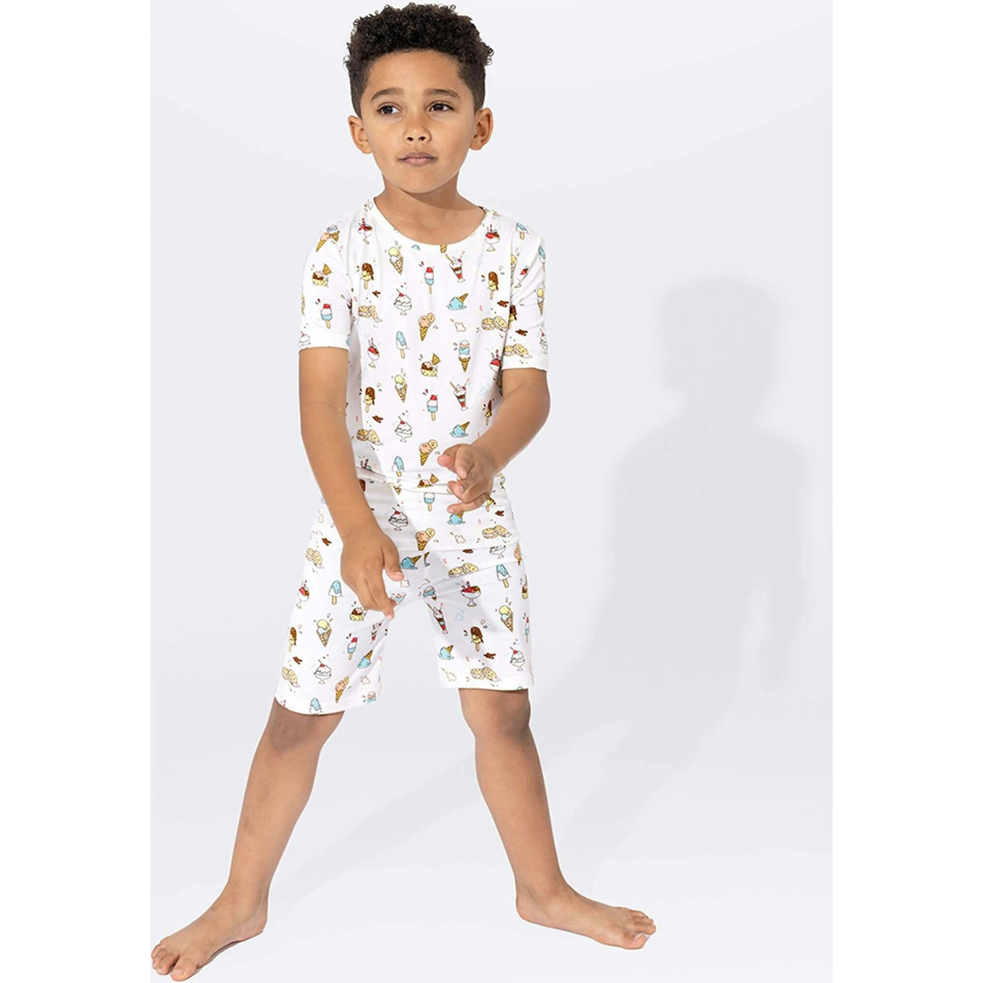 Ice Cream Bamboo Kids Pajama Short Set