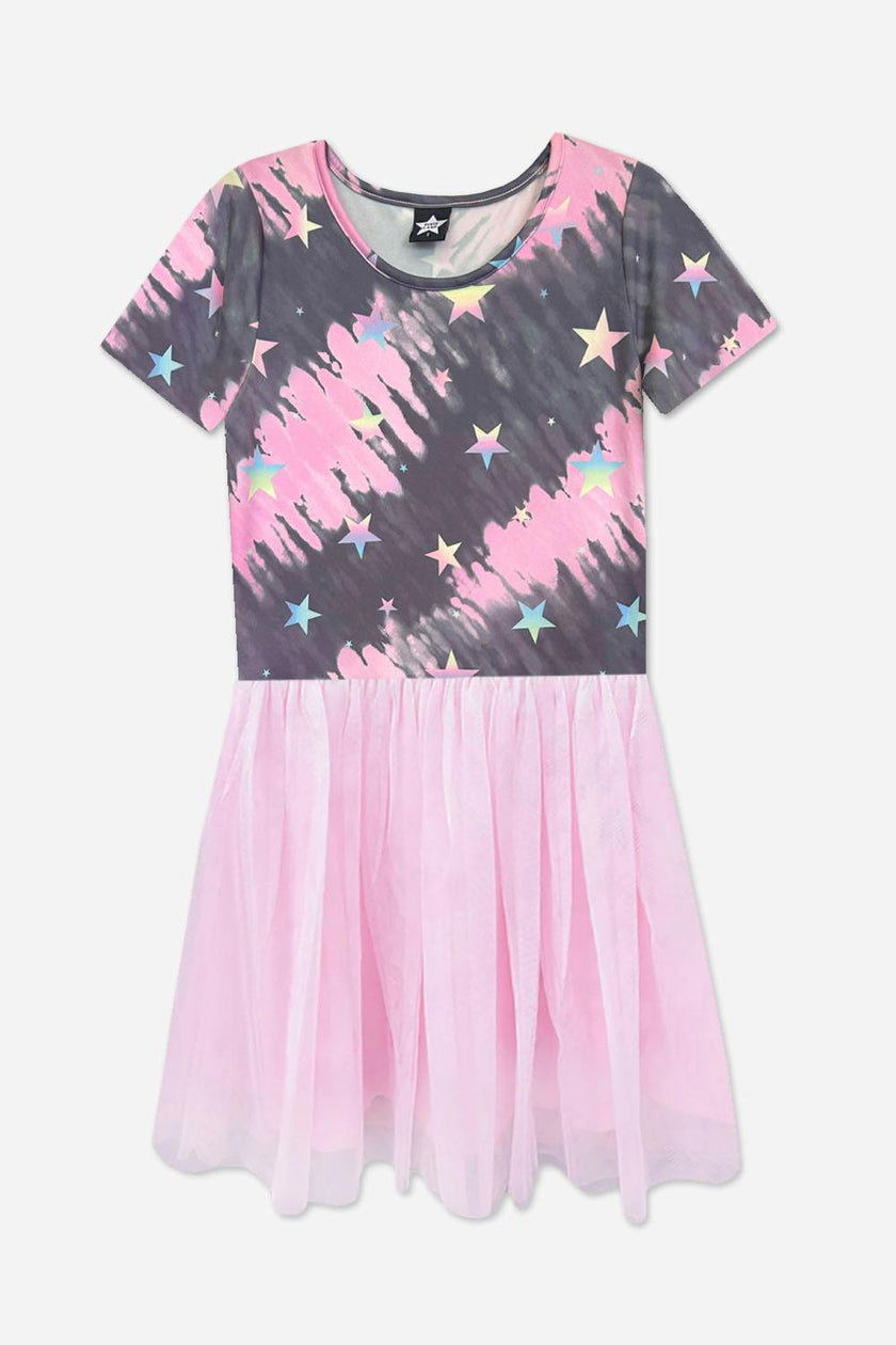 Simply Soft Short Sleeve Be Happy Tulle Dress