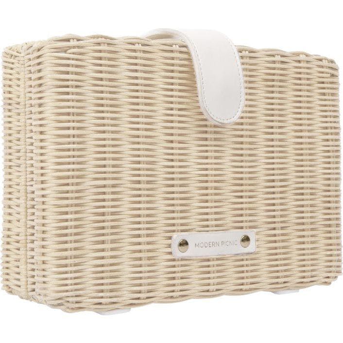 Insulated Small Wicker Snack Clutch