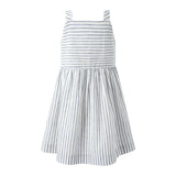 Stripe Button Front Sundress, Navy