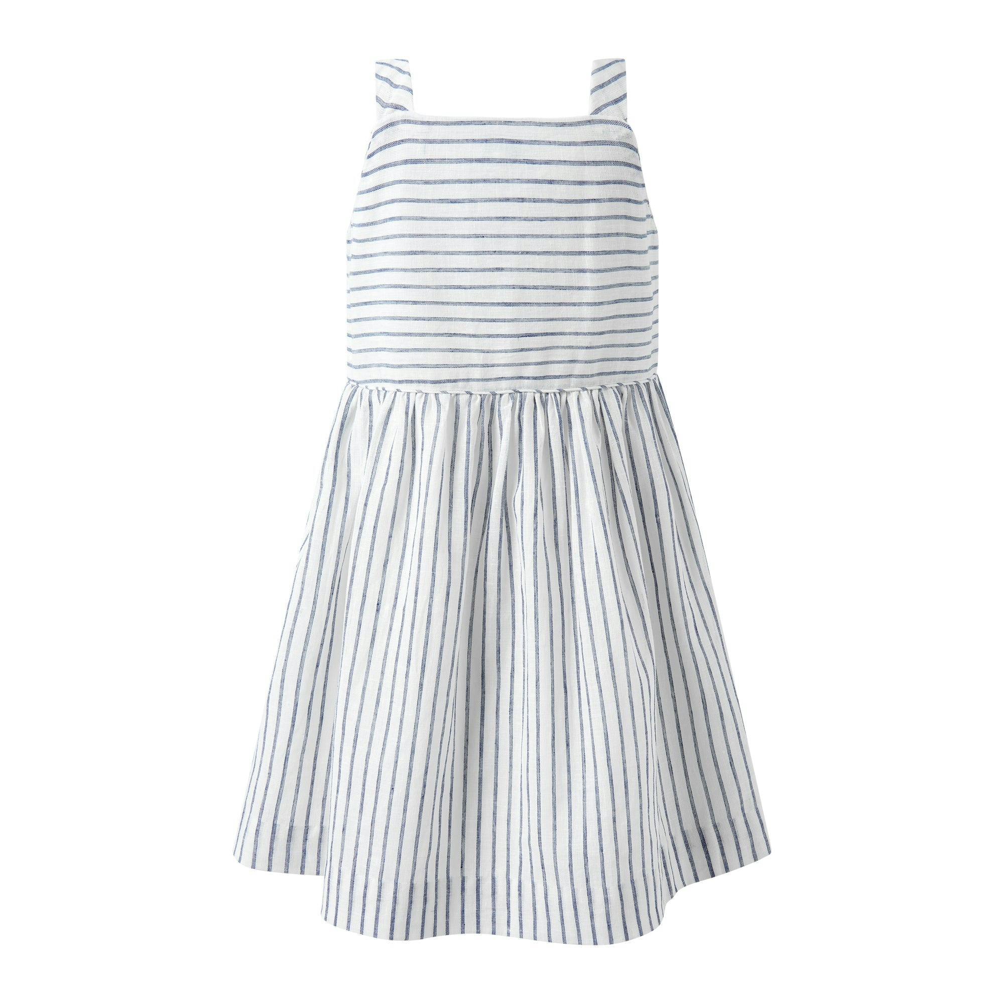 Stripe Button Front Sundress, Navy