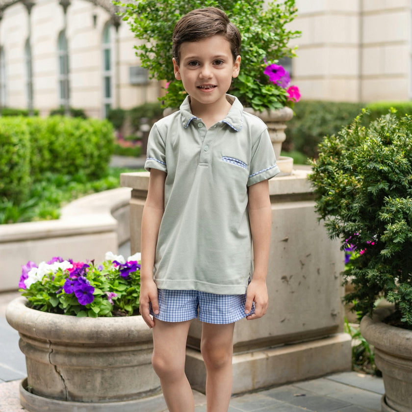 William Boy Polo Set - Blue Gingham