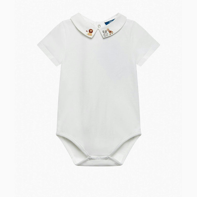 Baby Short-Sleeved Monty Bodysuit in Augustus Lion & Friends