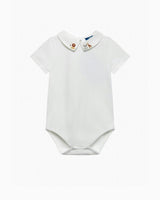 Baby Short-Sleeved Monty Bodysuit in Augustus Lion & Friends
